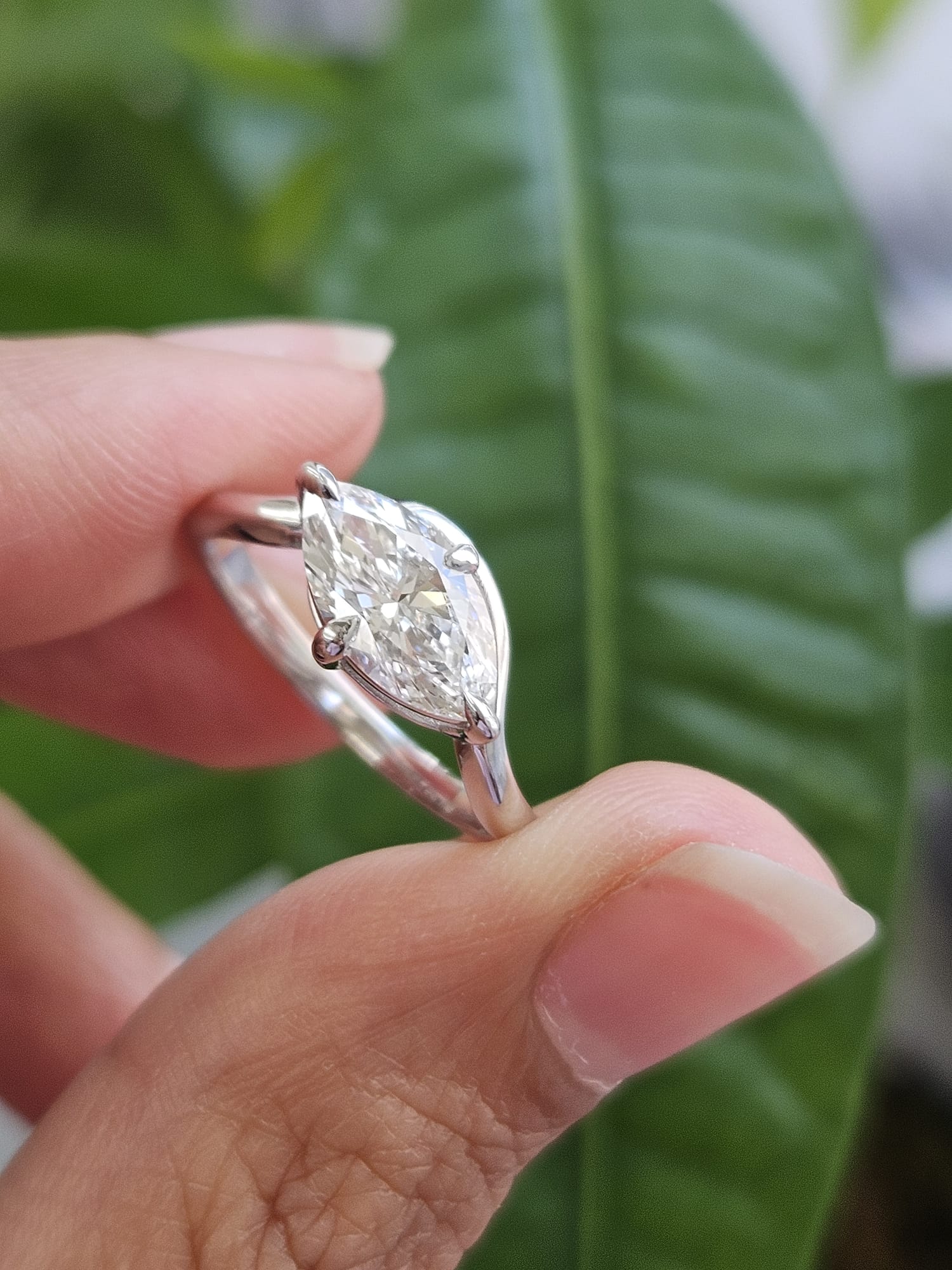 1ct Marquise Shape Lab Diamond Ring
