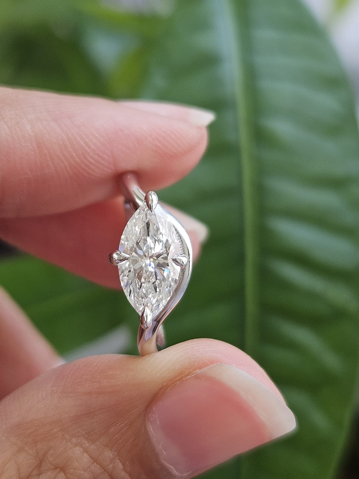 1ct Marquise Shape Lab Diamond Ring