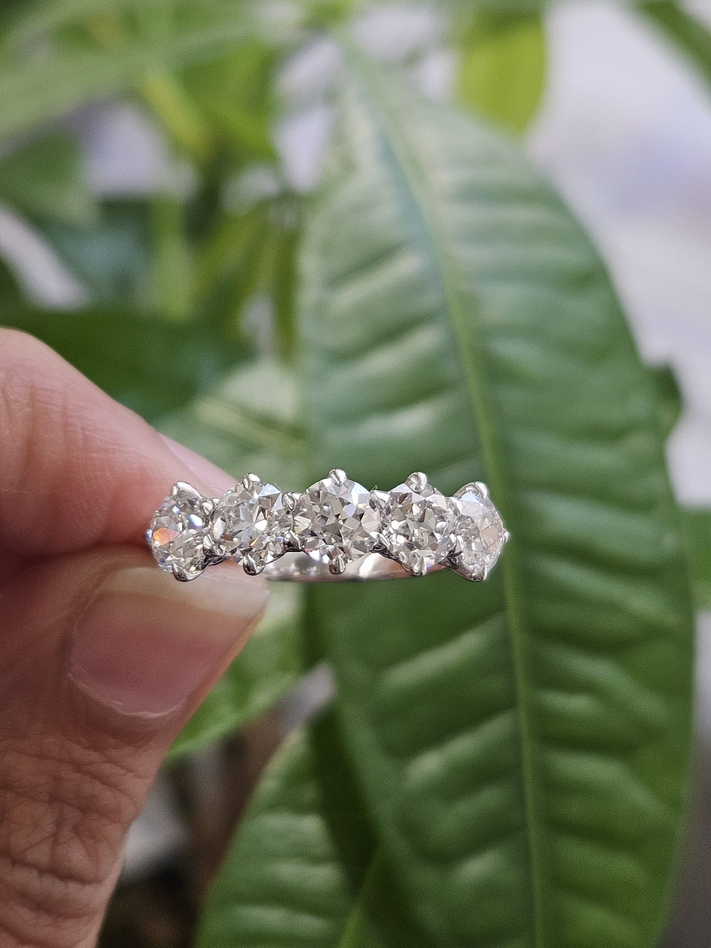 2.64cttw 5 Stone OEC Lab Diamond Ring