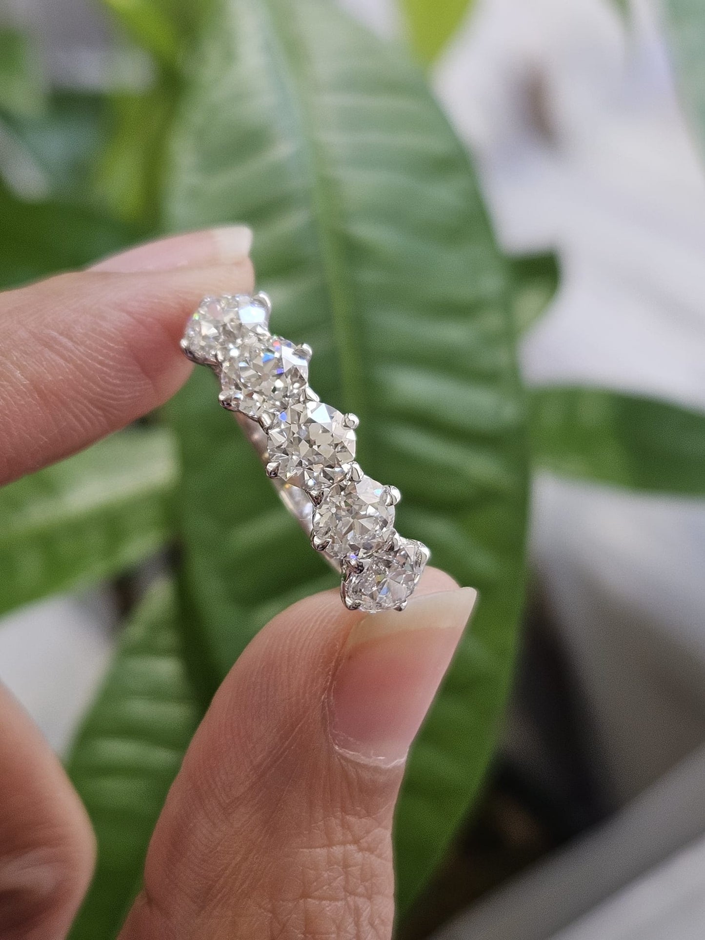 2.64cttw 5 Stone OEC Lab Diamond Ring