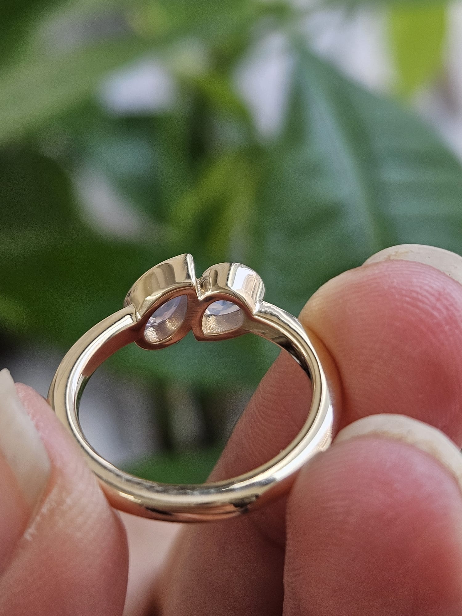 0.51cttw Yelllow Gold Natural Sapphire Ring