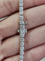 5.22cttw White Gold Lab Diamond 7" Bracelet