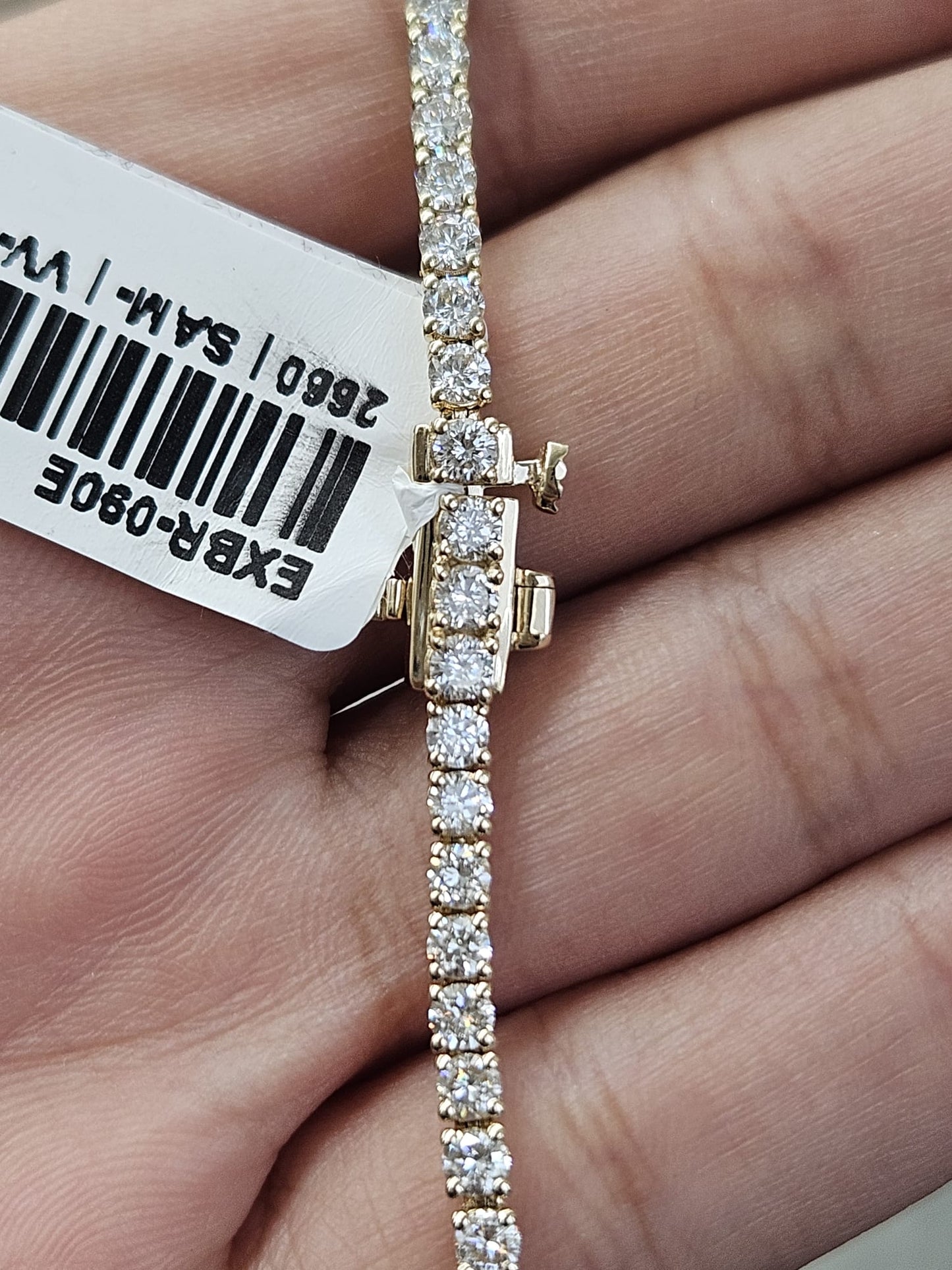 3.76cttw Yellow Gold Lab Diamond 7" Bracelet