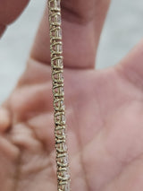 3.76cttw Yellow Gold Lab Diamond 7" Bracelet