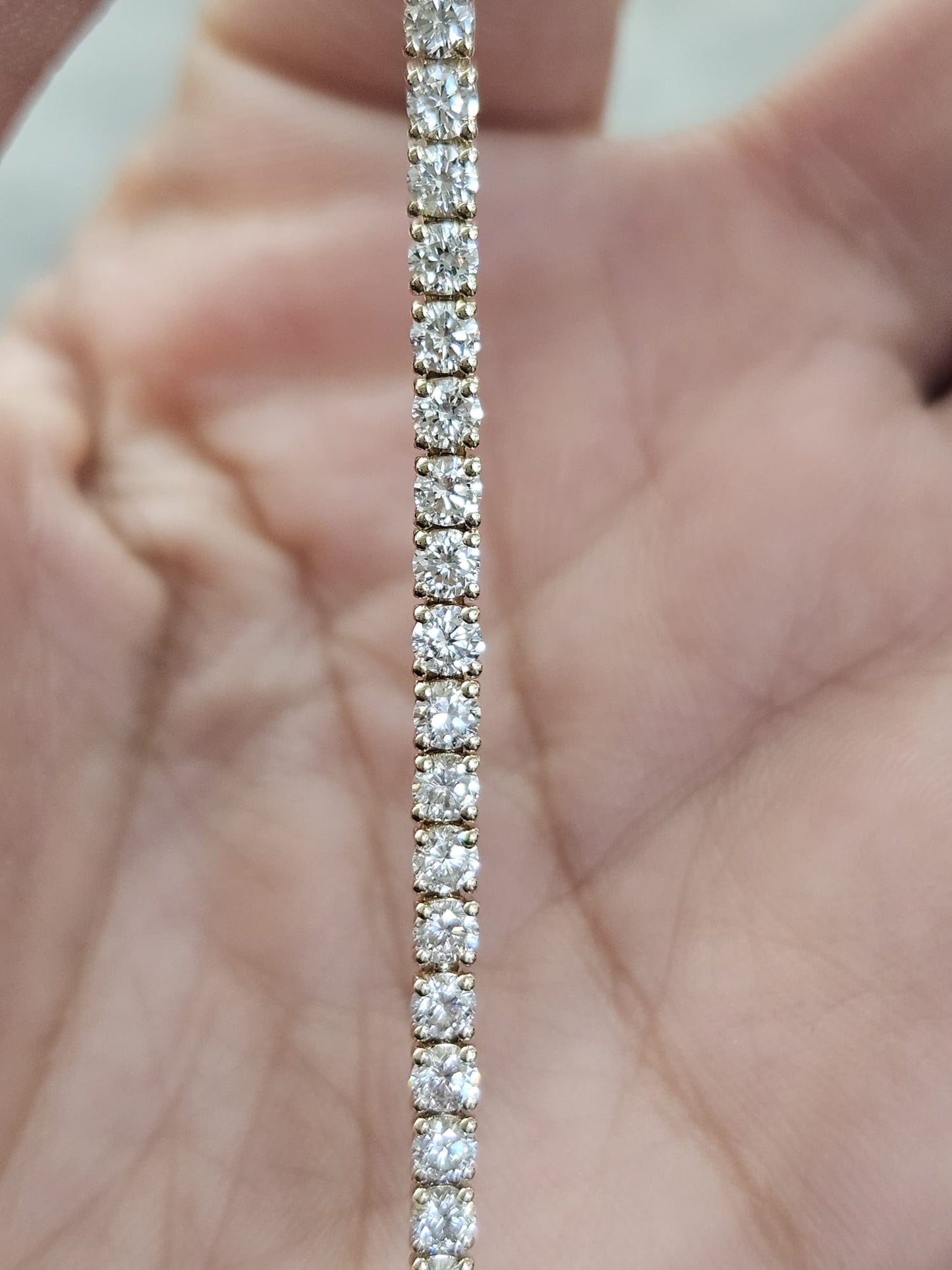 3.76cttw Yellow Gold Lab Diamond 7" Bracelet