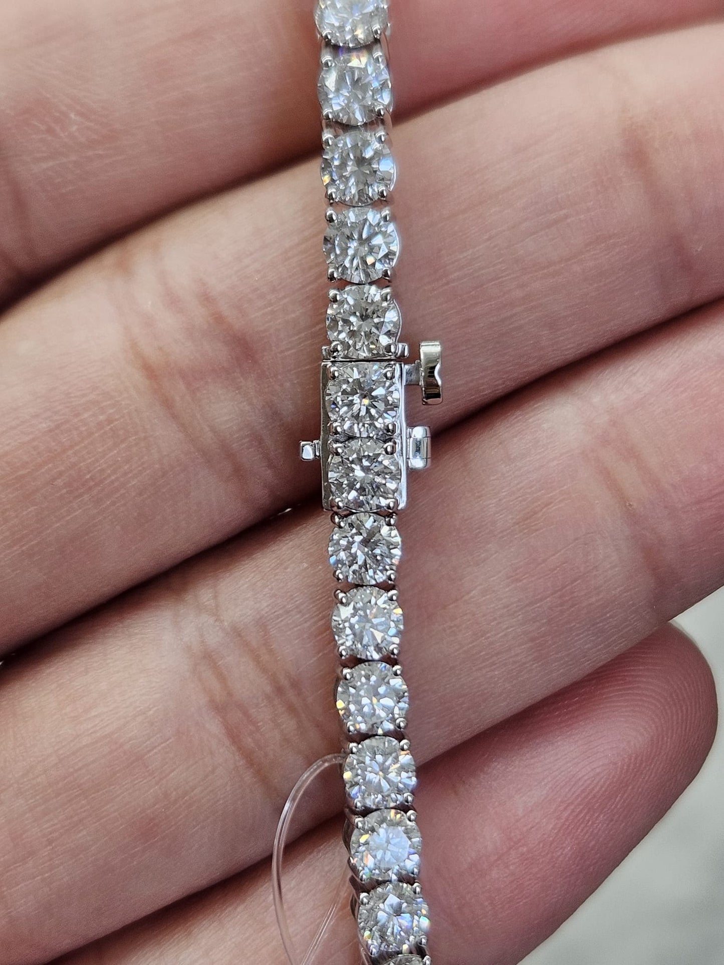 7.35cttw White Gold Lab Diamond 7" Bracelet