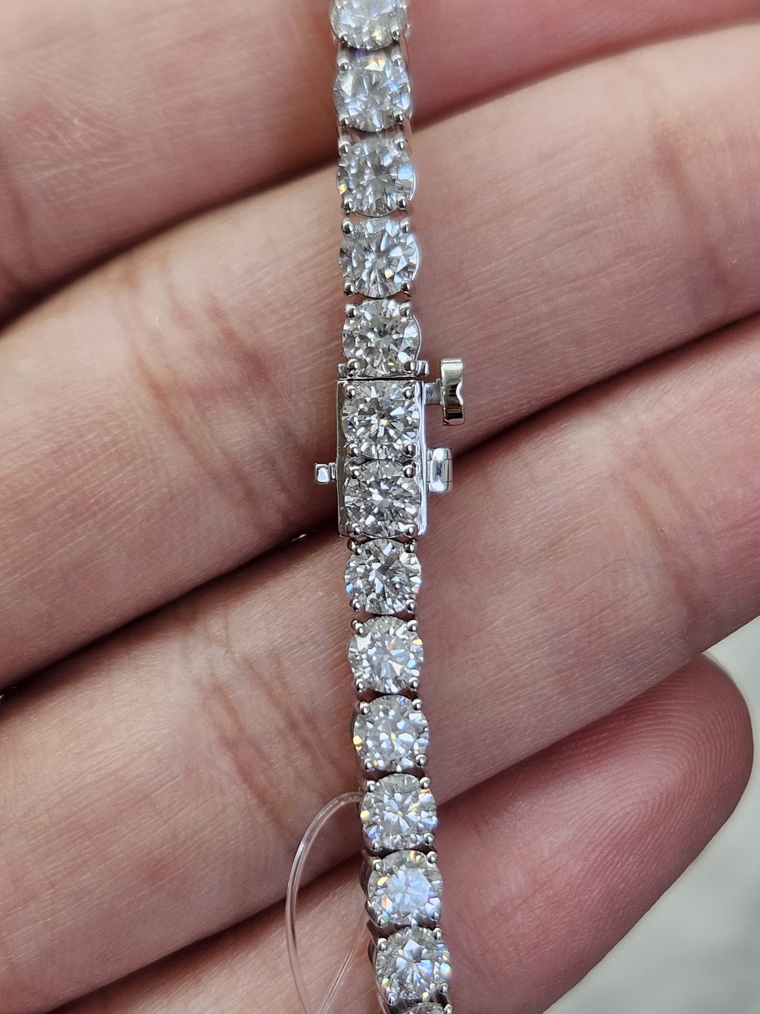7.35cttw White Gold Lab Diamond 7" Bracelet