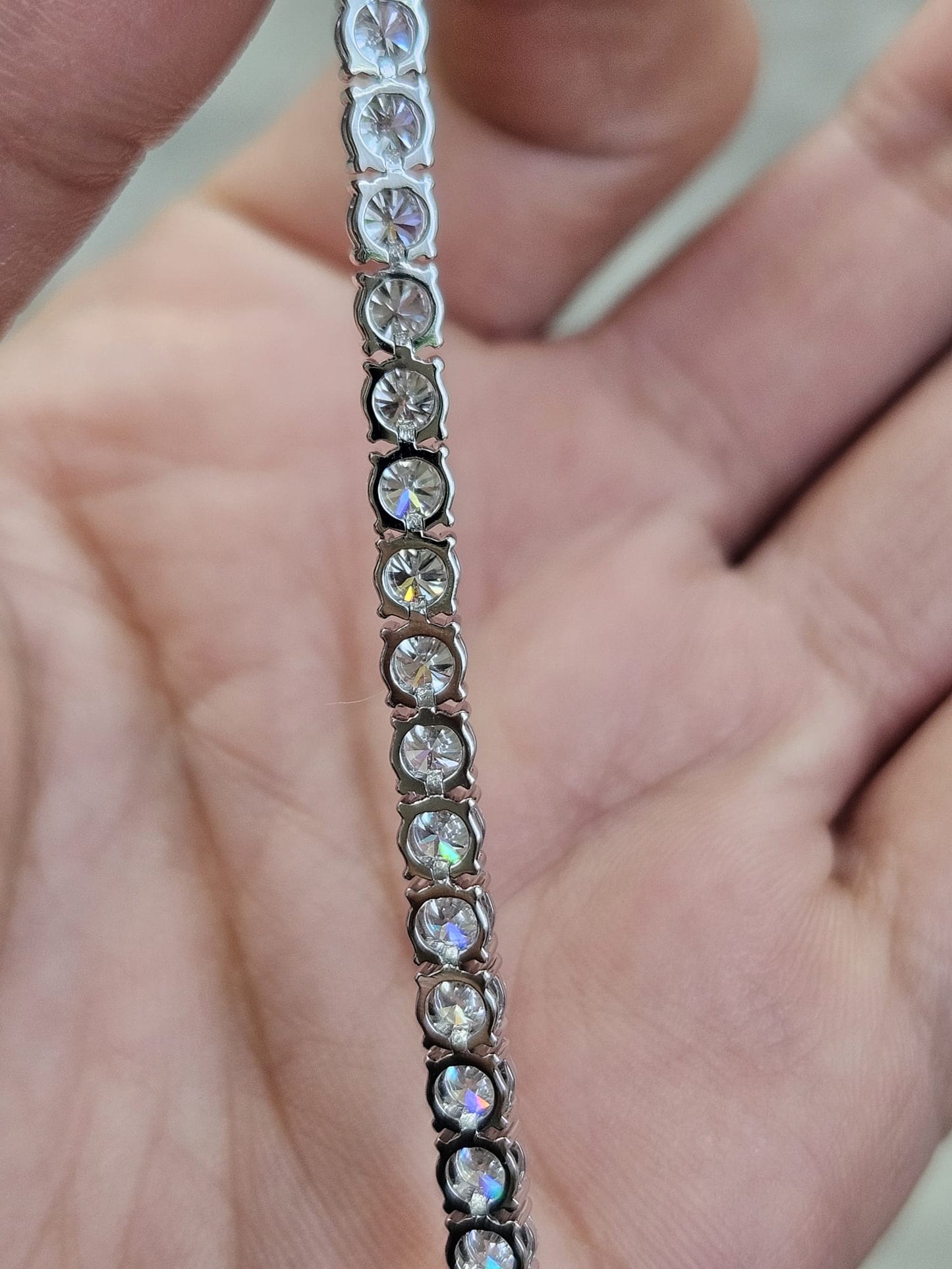 7.35cttw White Gold Lab Diamond 7" Bracelet