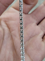 7.35cttw White Gold Lab Diamond 7" Bracelet