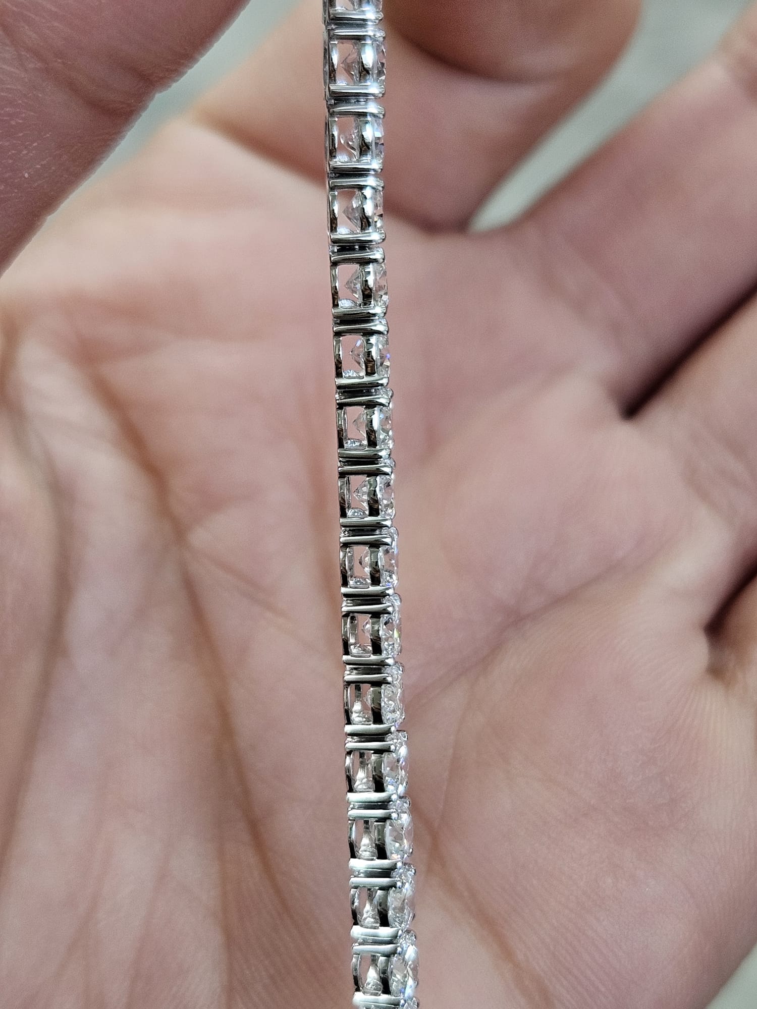7.35cttw White Gold Lab Diamond 7" Bracelet