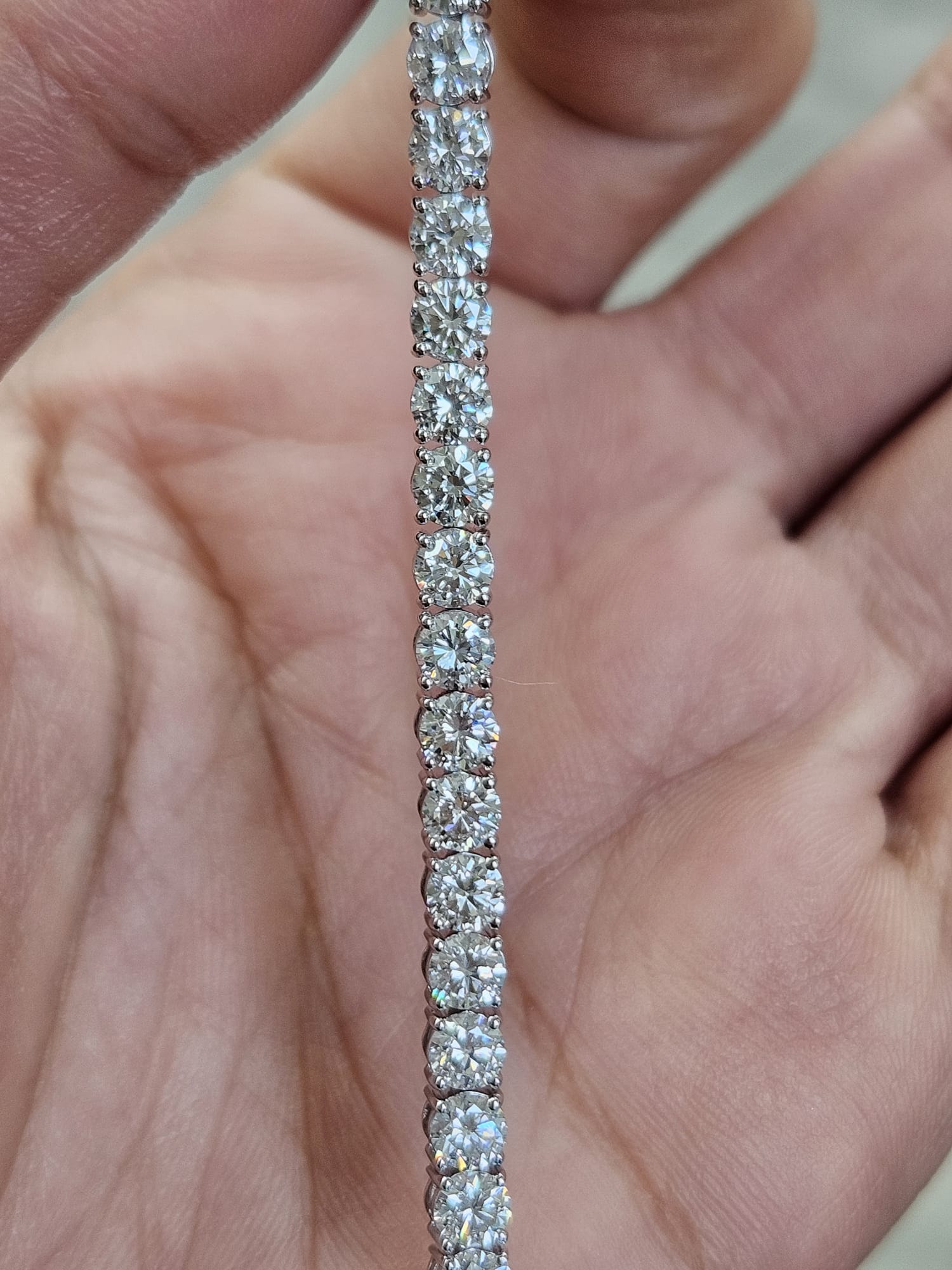 7.35cttw White Gold Lab Diamond 7" Bracelet