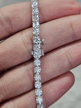 7.11cttw White Gold Lab Diamond 7" Bracelet