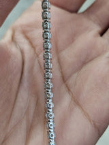 7.11cttw White Gold Lab Diamond 7" Bracelet