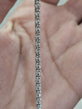 7.11cttw White Gold Lab Diamond 7" Bracelet