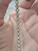 6.21cttw Yellow Gold Lab Diamond 7" Bracelet