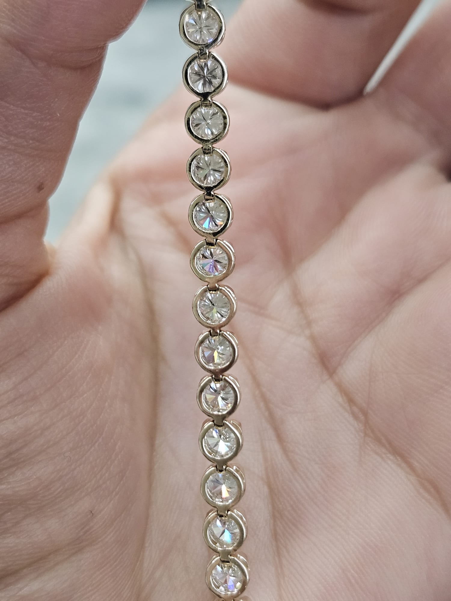6.21cttw Yellow Gold Lab Diamond 7" Bracelet