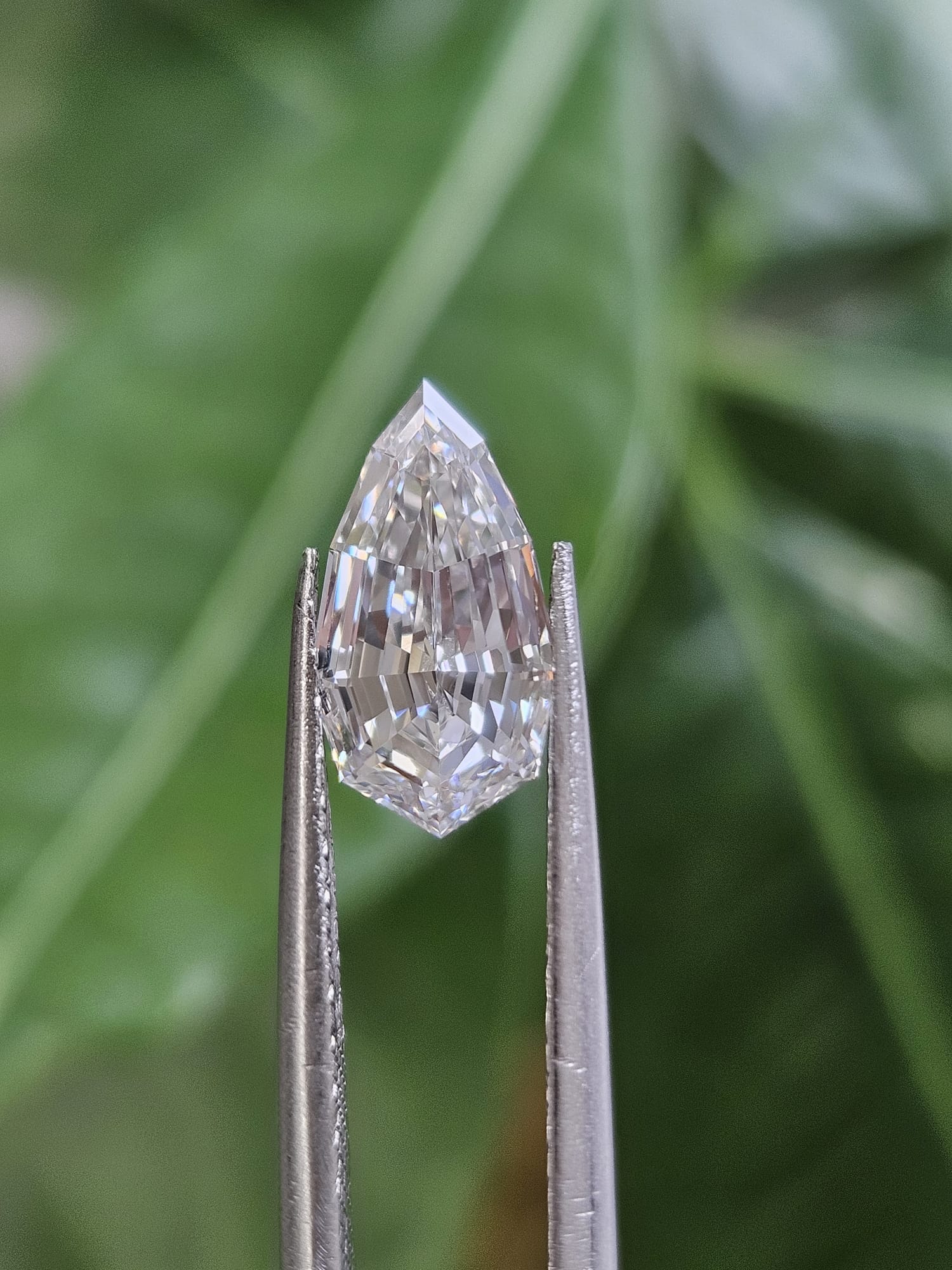 IGI 1.53CT PEAR STEP CUT F VVS2