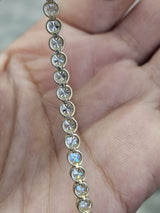 5.28cttw Yellow Gold Lab Diamond Bezel Set 7" Tennis Bracelet