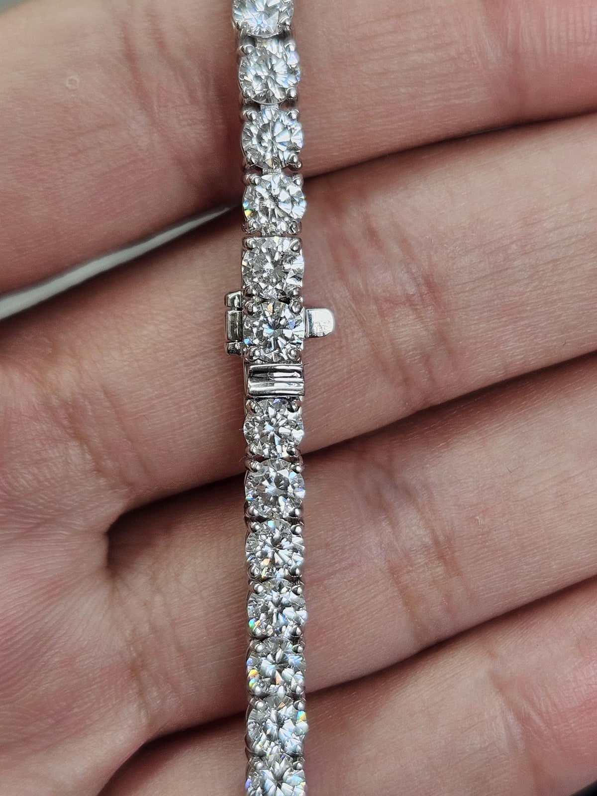 8.5cttw White Gold Lab Diamond 7" Tennis Bracelet