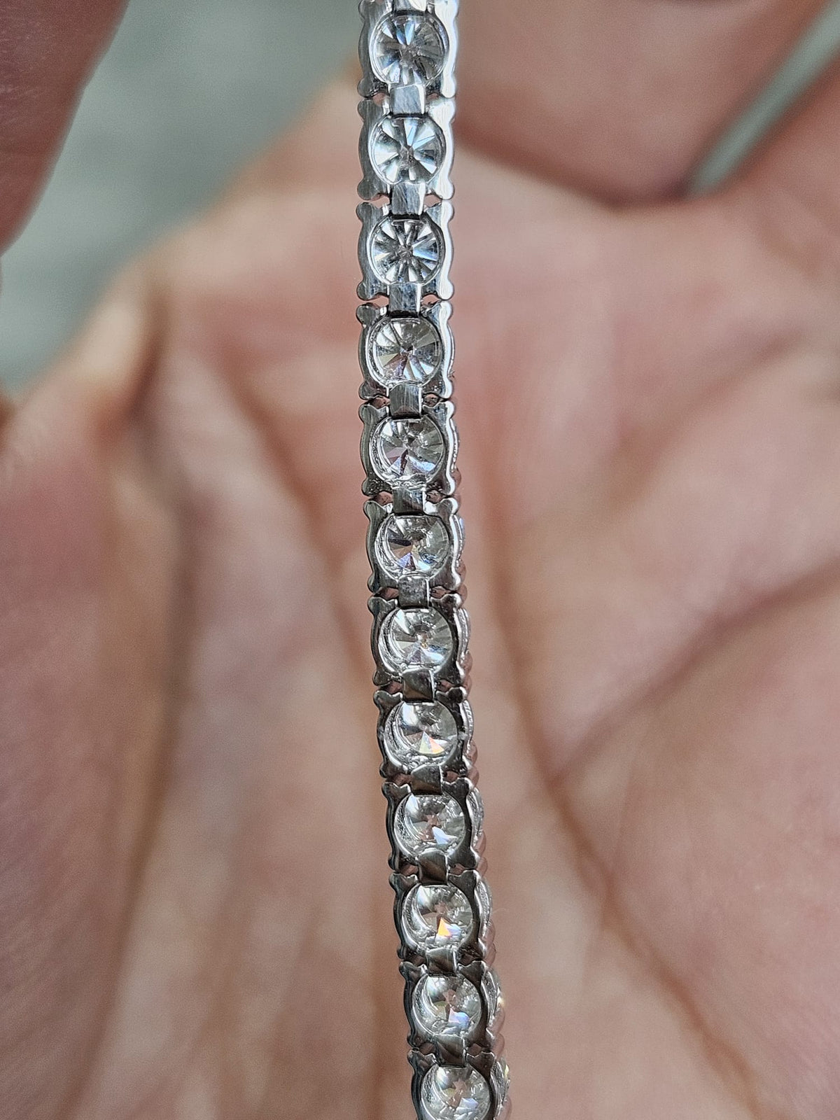 8.5cttw White Gold Lab Diamond 7" Tennis Bracelet