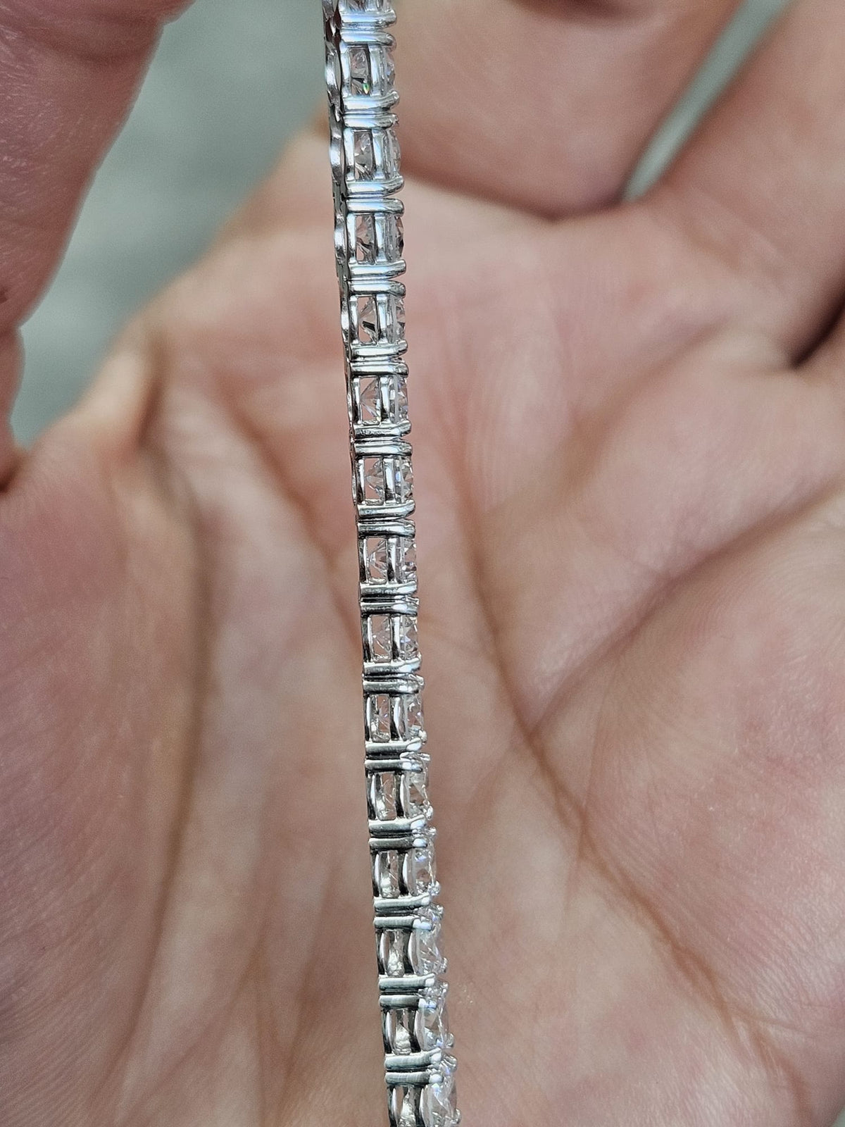 8.5cttw White Gold Lab Diamond 7" Tennis Bracelet