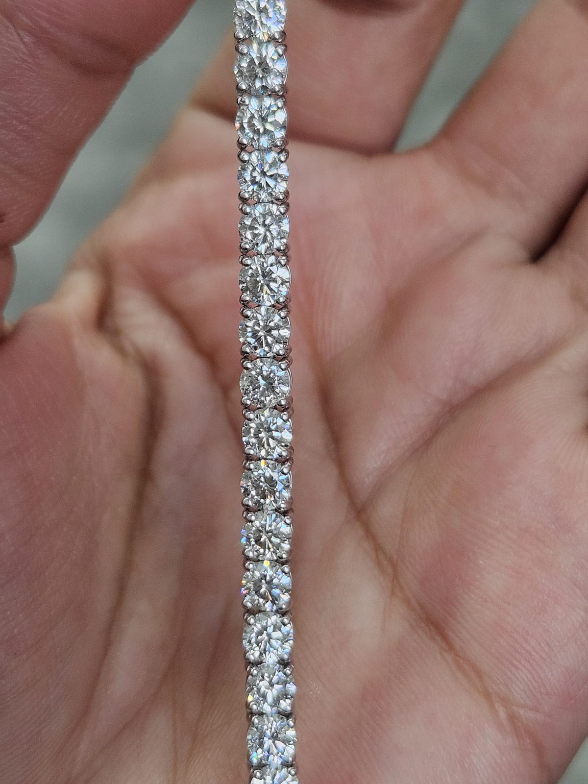 8.5cttw White Gold Lab Diamond 7" Tennis Bracelet
