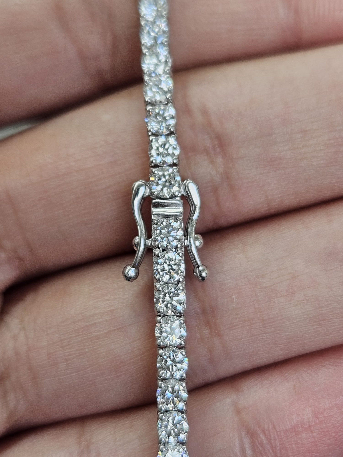 4.84cttw White Gold Lab Diamond 7" Tennis Bracelet