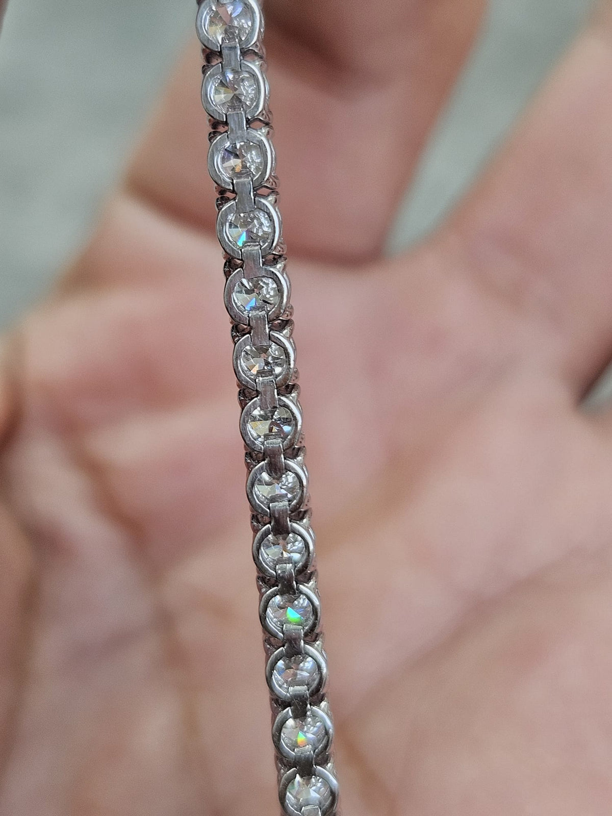 4.84cttw White Gold Lab Diamond 7" Tennis Bracelet
