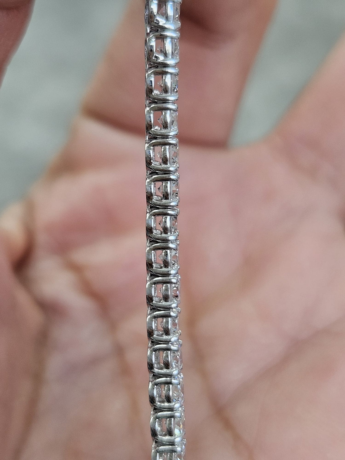 4.84cttw White Gold Lab Diamond 7" Tennis Bracelet