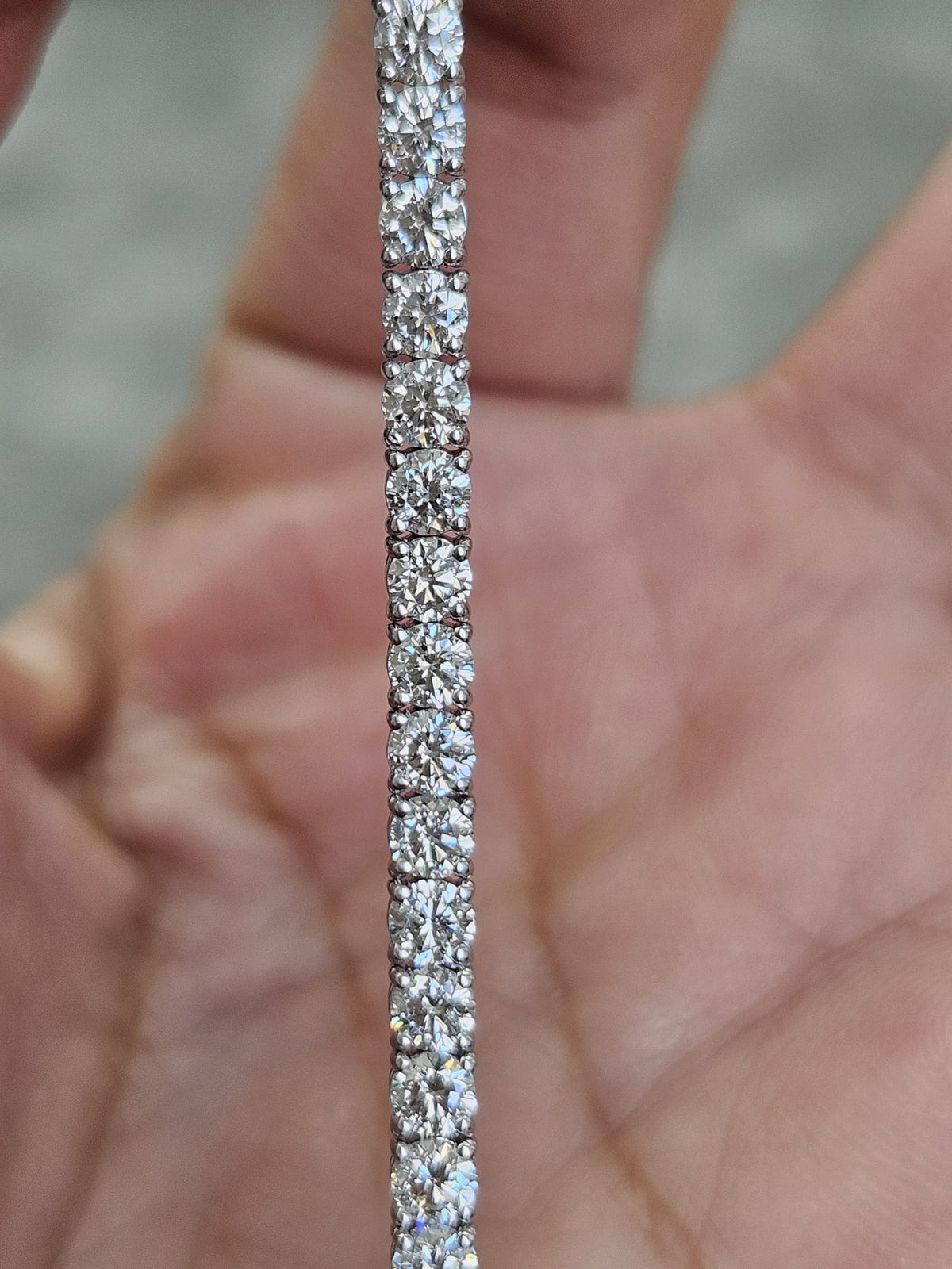 4.84cttw White Gold Lab Diamond 7" Tennis Bracelet