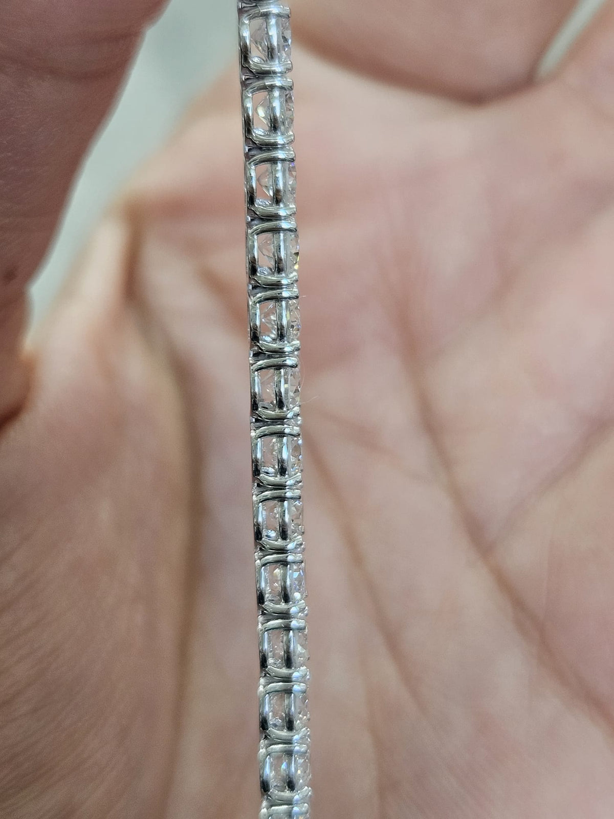 6.95cttw White Gold Lab Diamond 7" Tennis Bracelet