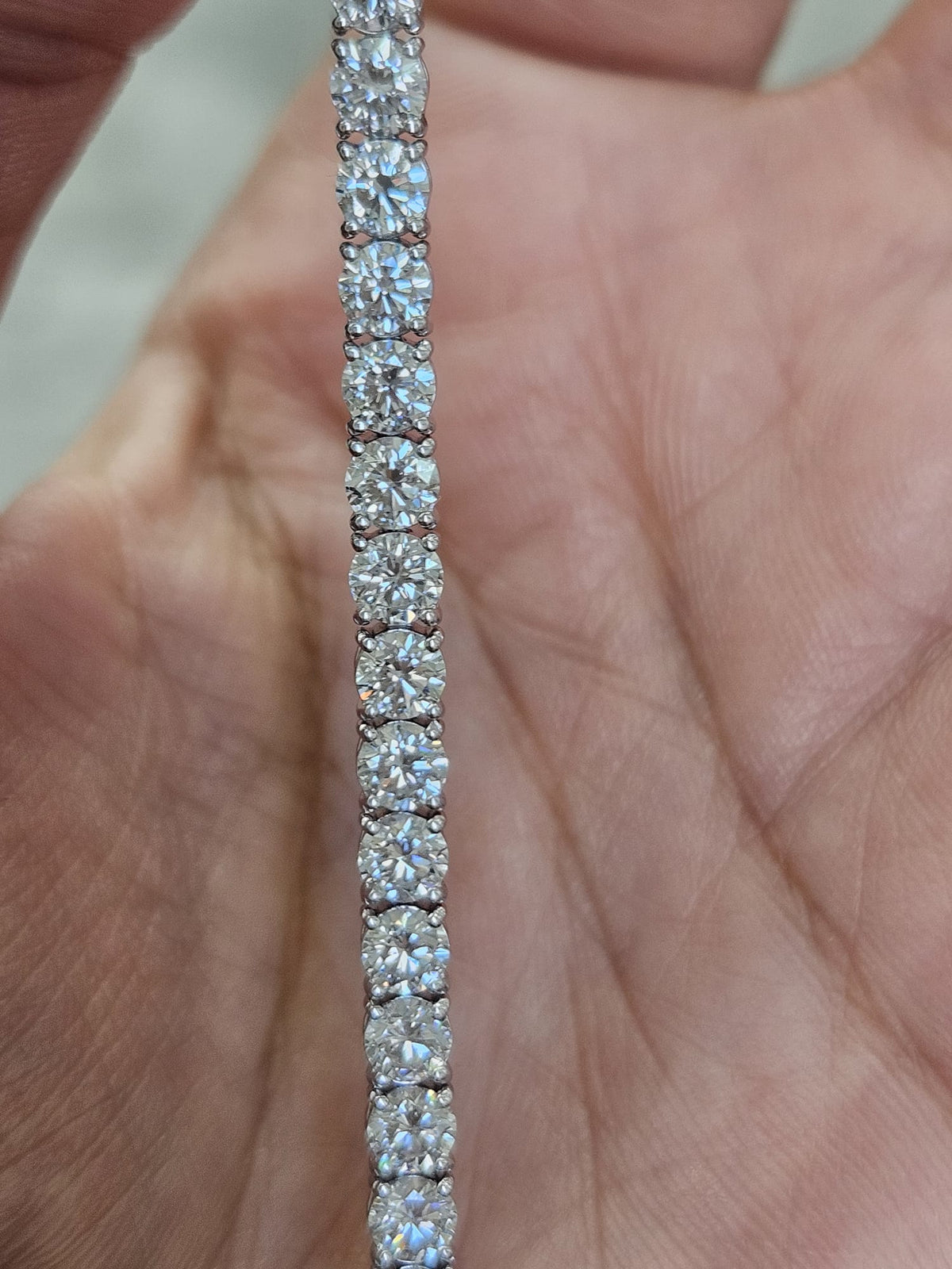 6.95cttw White Gold Lab Diamond 7" Tennis Bracelet