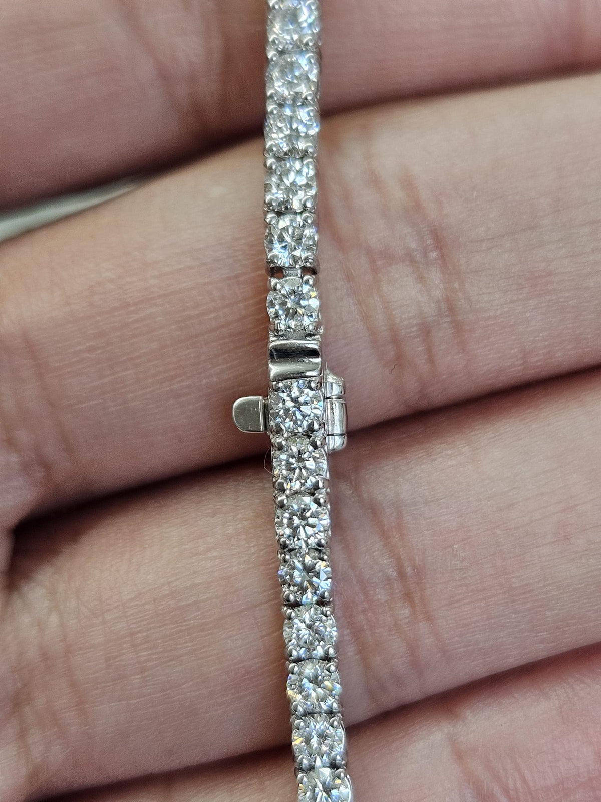 3.24cttw White Gold Lab Diamond 6" Tennis Bracelet