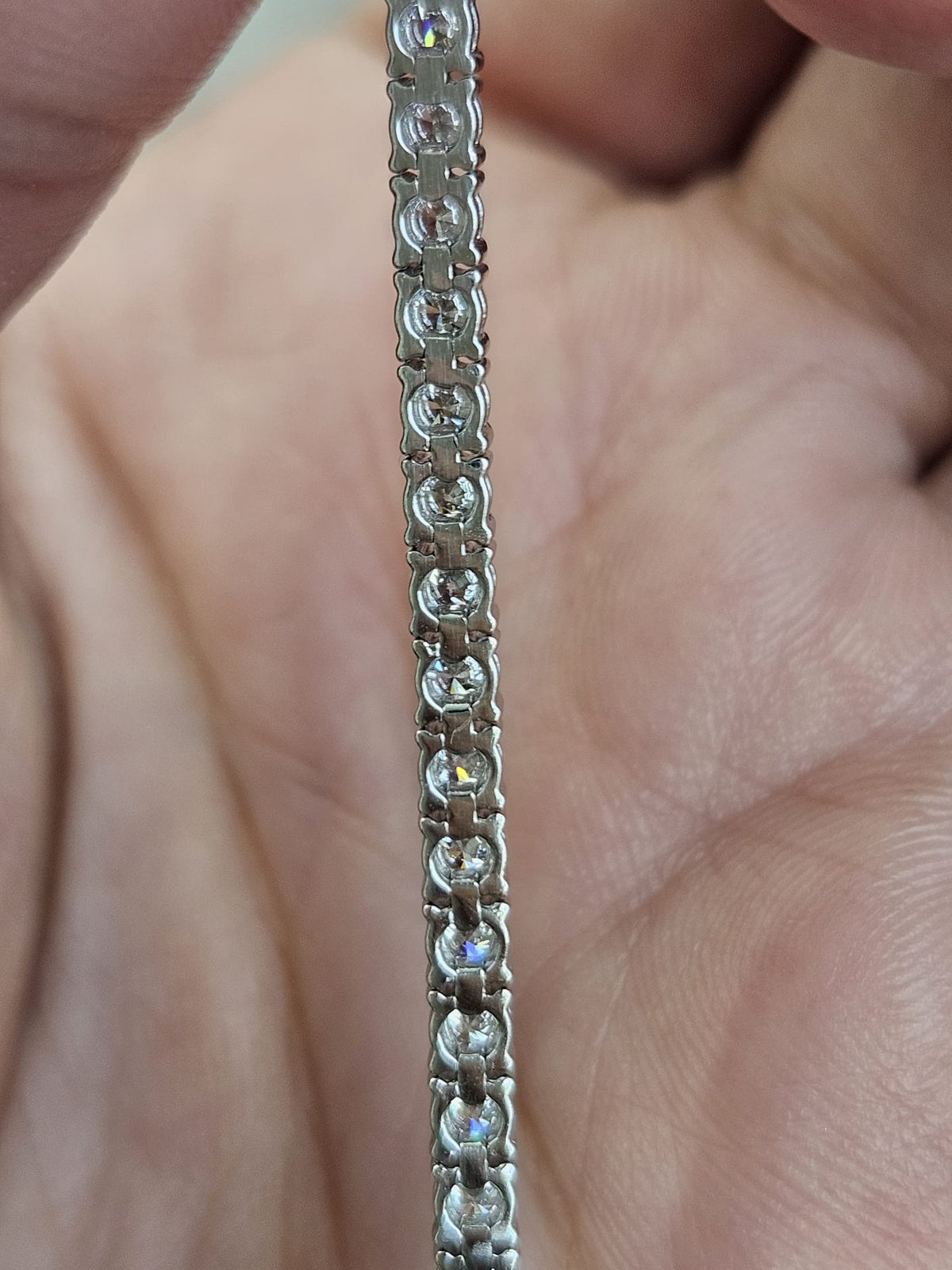 3.24cttw White Gold Lab Diamond 6" Tennis Bracelet