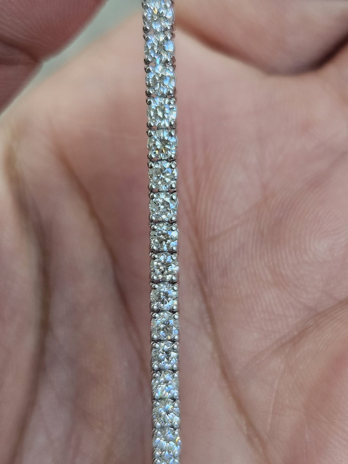 3.24cttw White Gold Lab Diamond 6" Tennis Bracelet