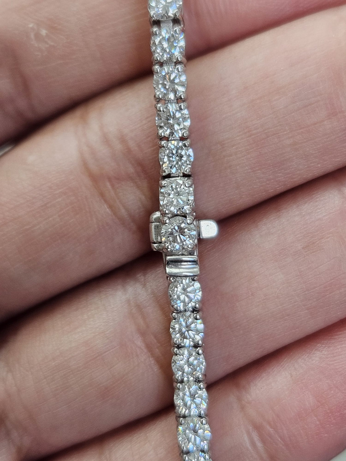 5.75cttw White Gold Lab Diamond 7" Tennis Bracelet