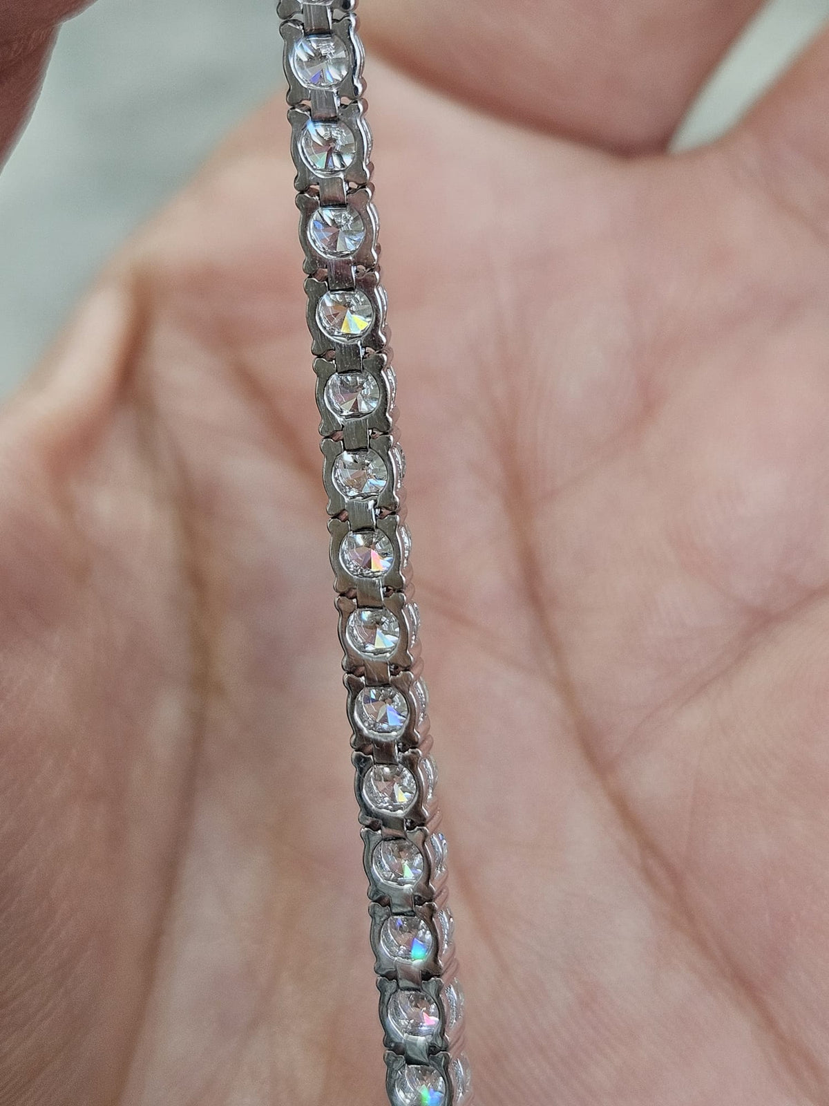 5.75cttw White Gold Lab Diamond 7" Tennis Bracelet