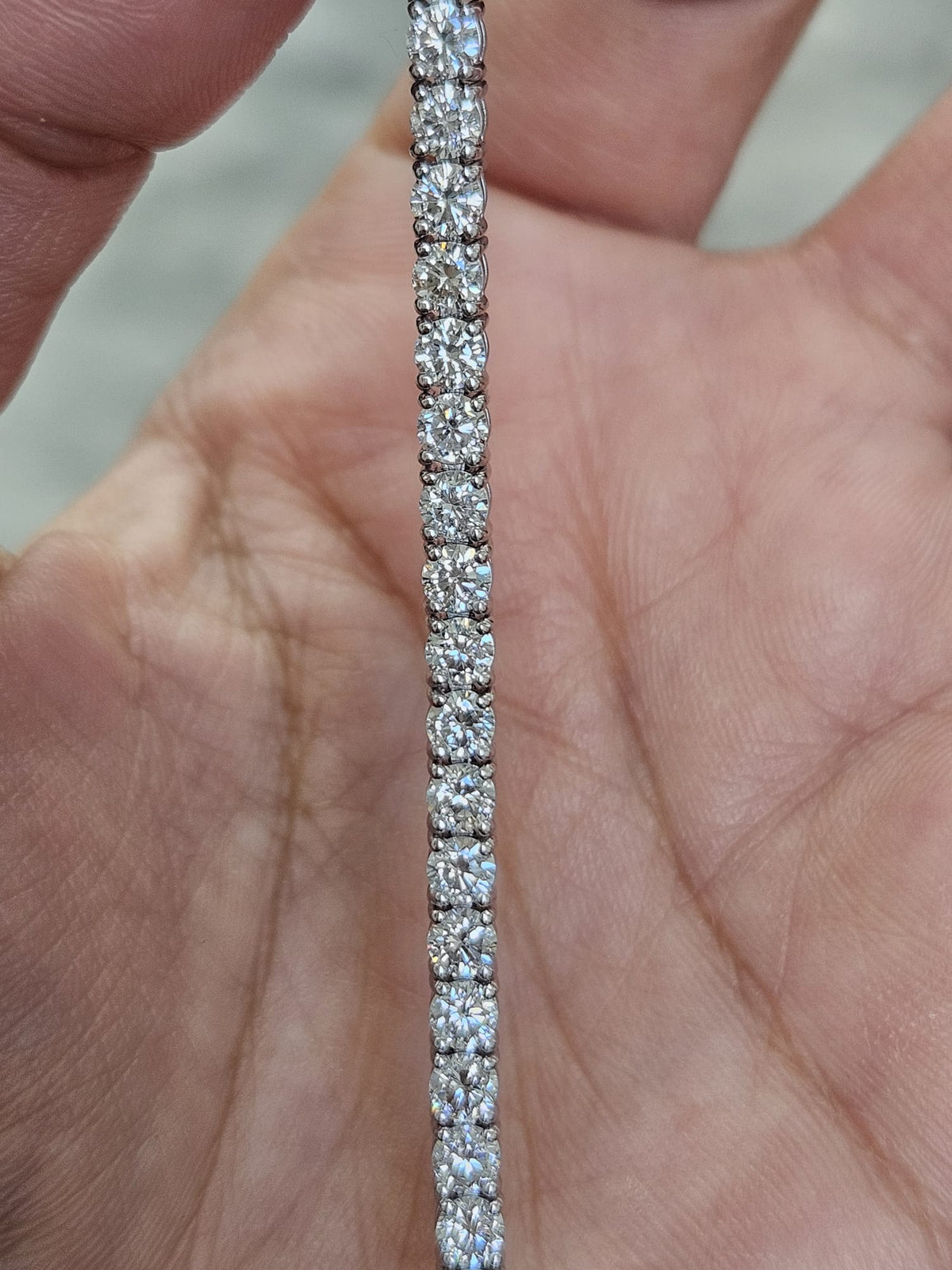 5.75cttw White Gold Lab Diamond 7" Tennis Bracelet