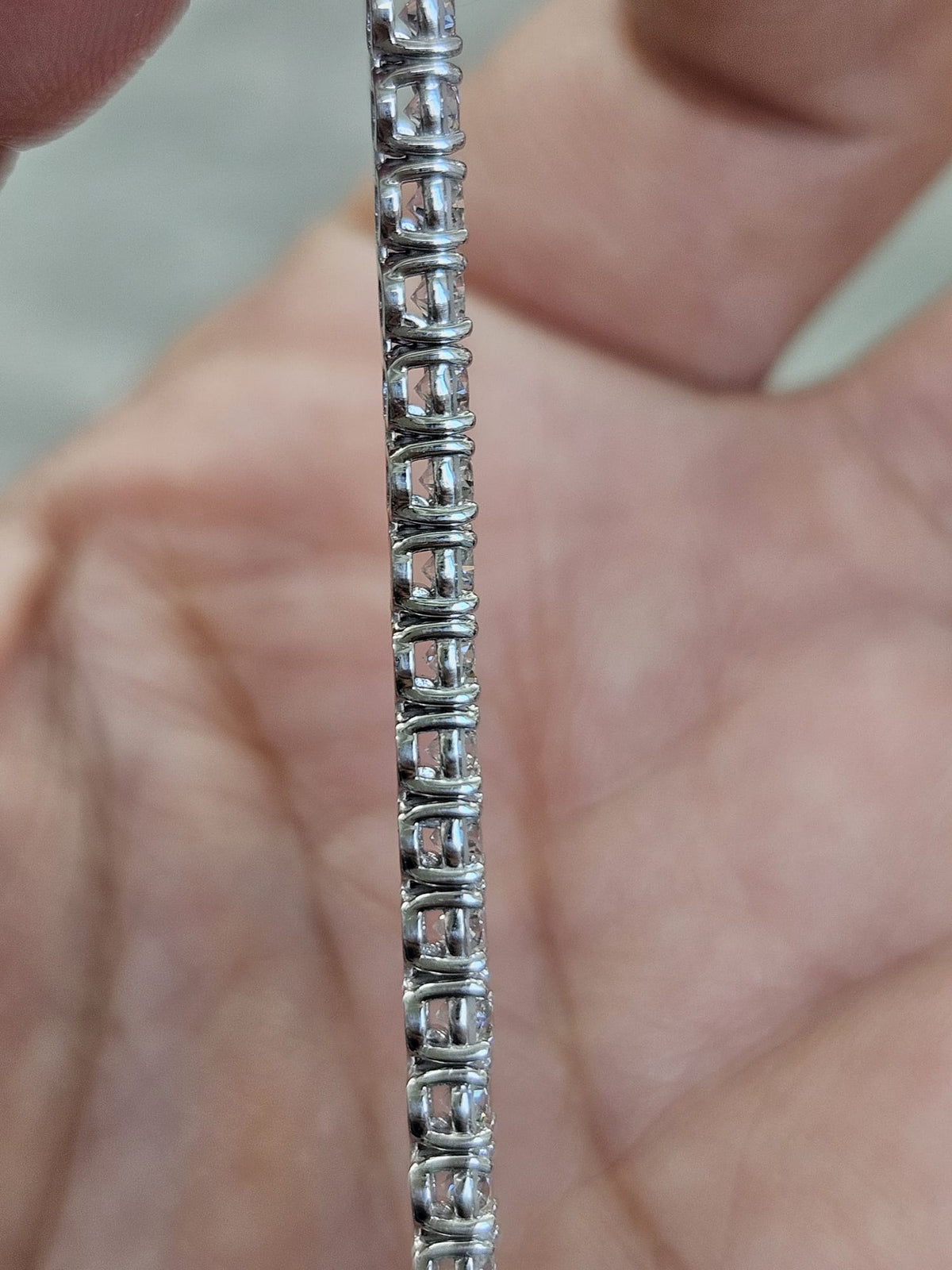 4.27cttw White Gold Lab Diamond 6.75" Tennis Bracelet