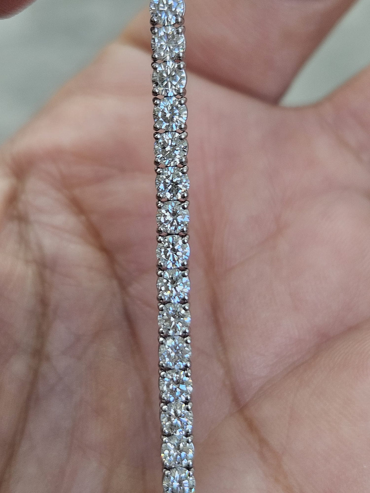 4.27cttw White Gold Lab Diamond 6.75" Tennis Bracelet