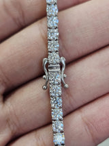 6.86cttw White Gold Lab Diamond 7" Tennis Bracelet