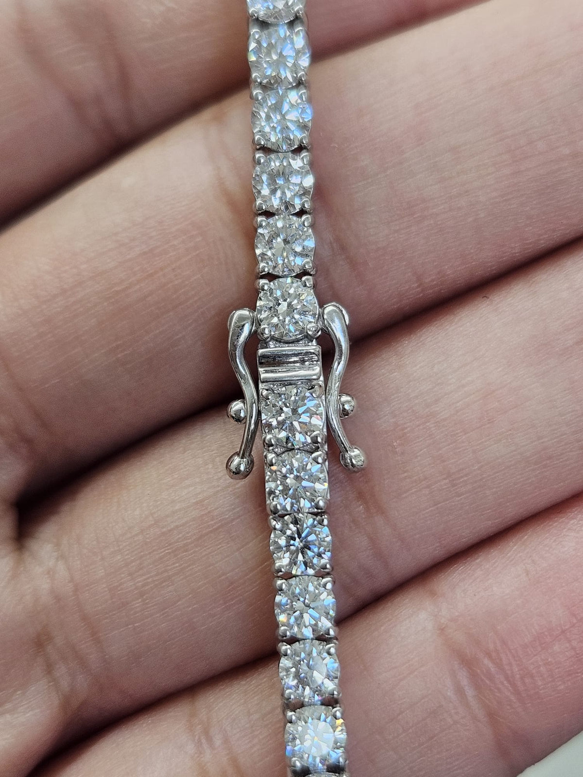 6.86cttw White Gold Lab Diamond 7" Tennis Bracelet