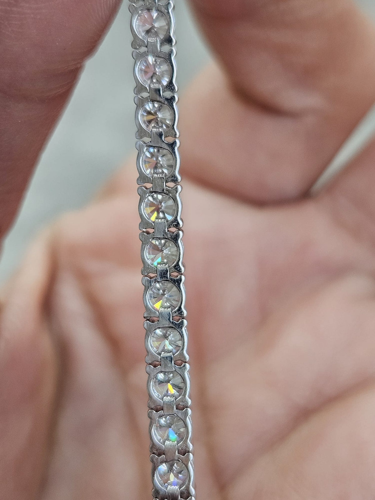 6.86cttw White Gold Lab Diamond 7" Tennis Bracelet