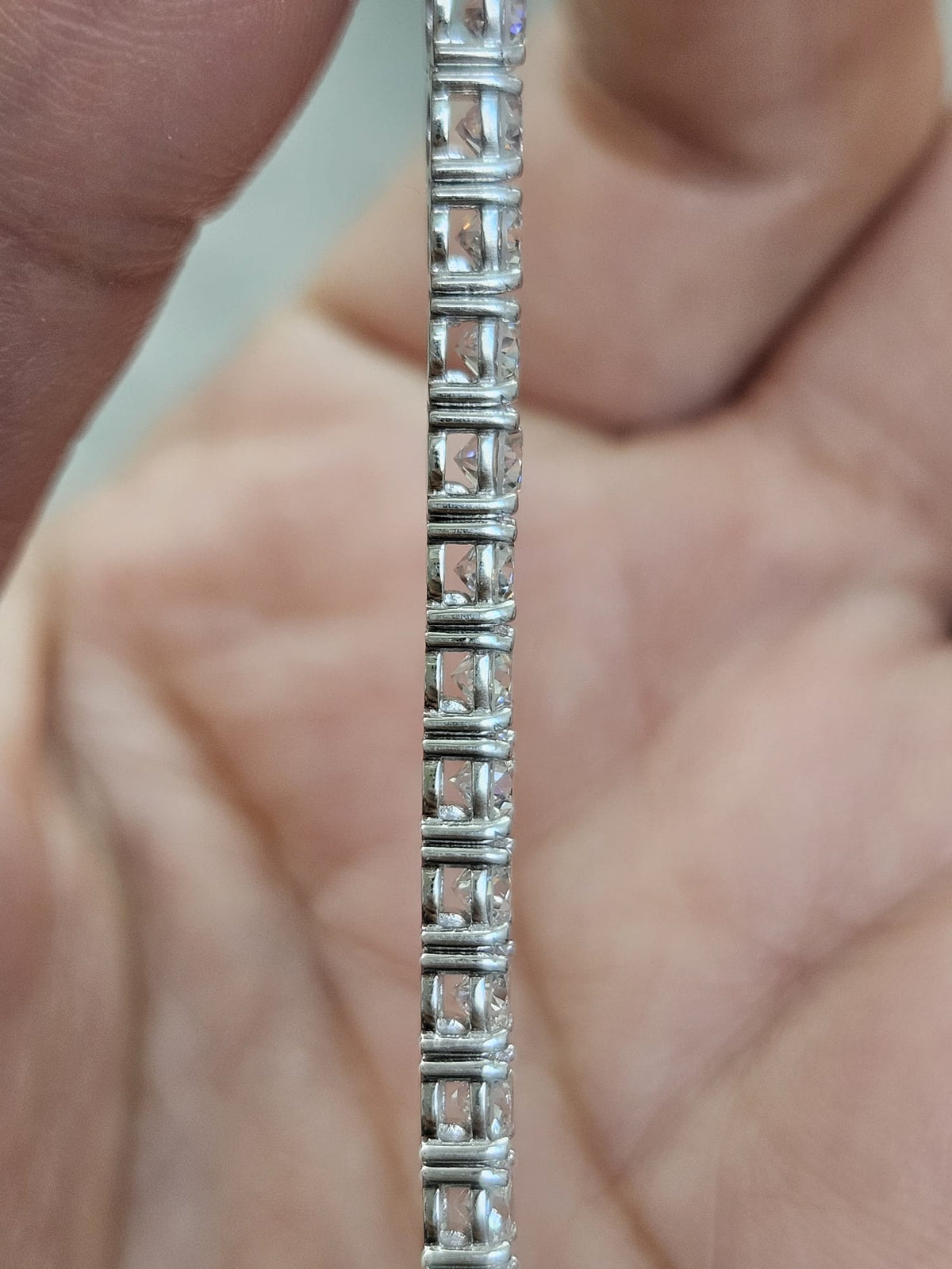 6.86cttw White Gold Lab Diamond 7" Tennis Bracelet