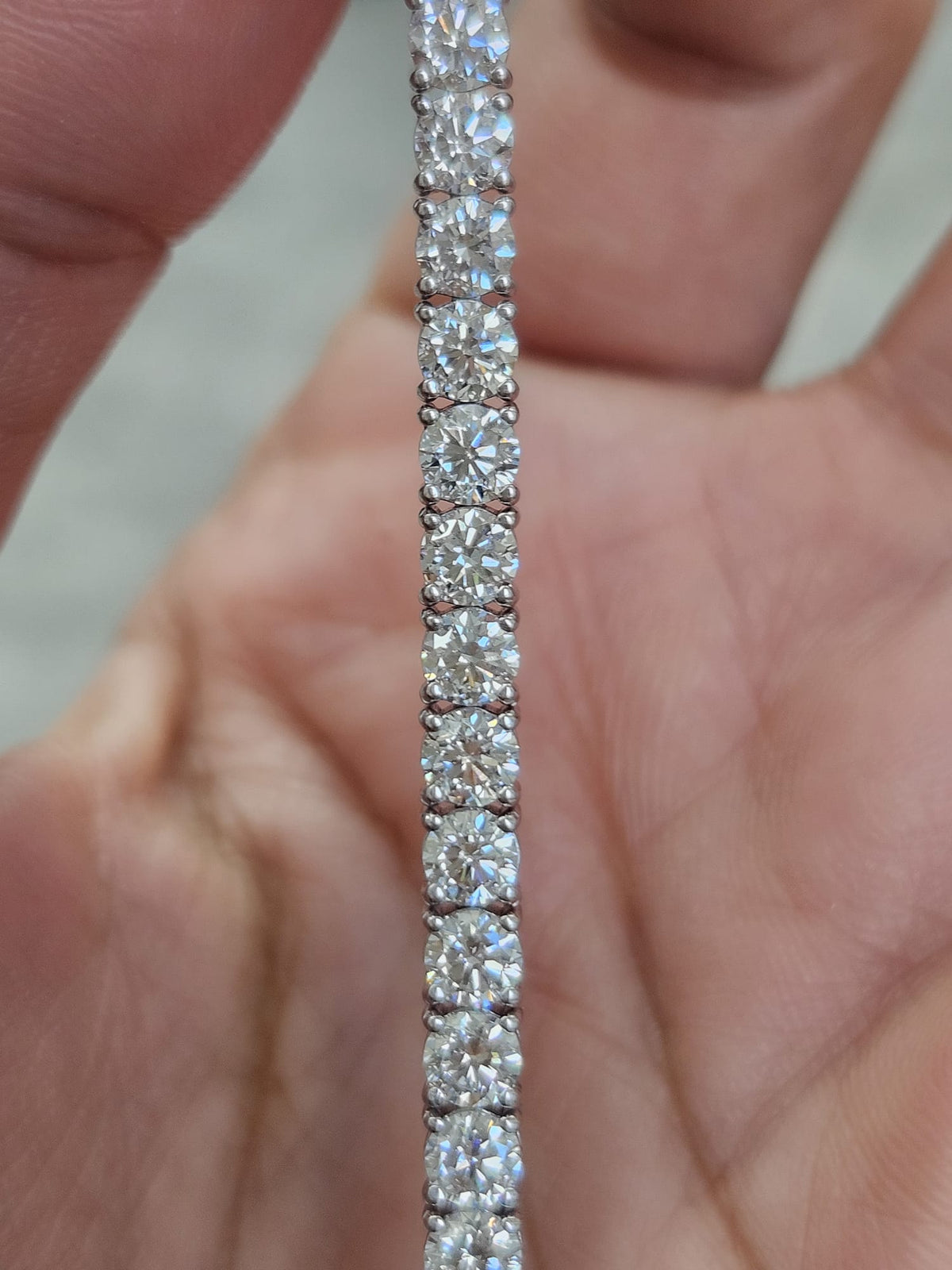 6.86cttw White Gold Lab Diamond 7" Tennis Bracelet
