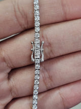 2.59cttw White Gold Lab Diamond 7" Tennis Bracelet