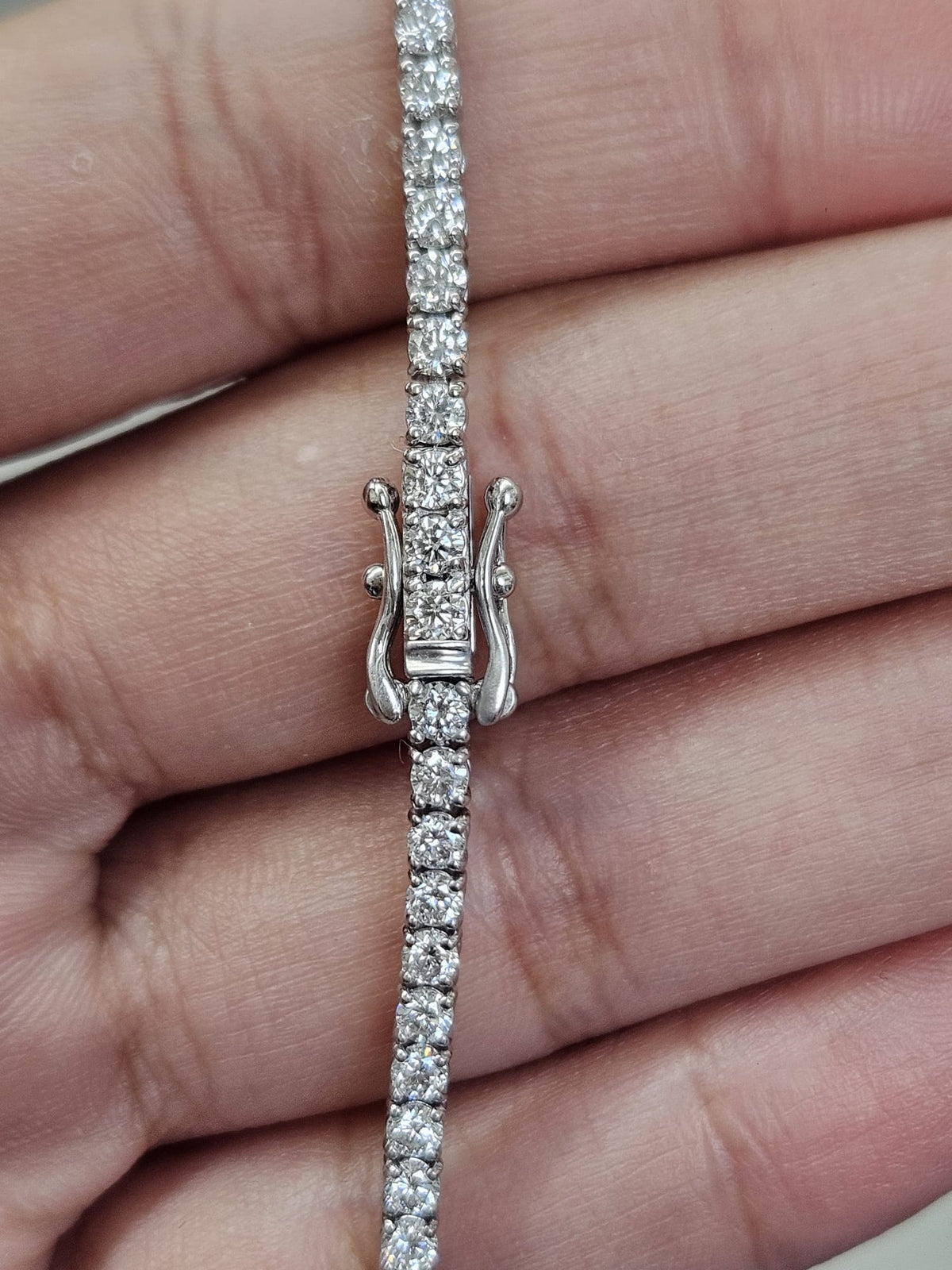 2.59cttw White Gold Lab Diamond 7" Tennis Bracelet