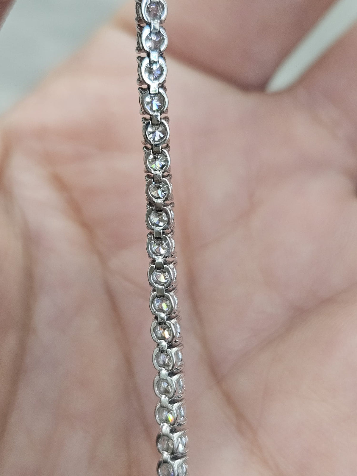 2.59cttw White Gold Lab Diamond 7" Tennis Bracelet