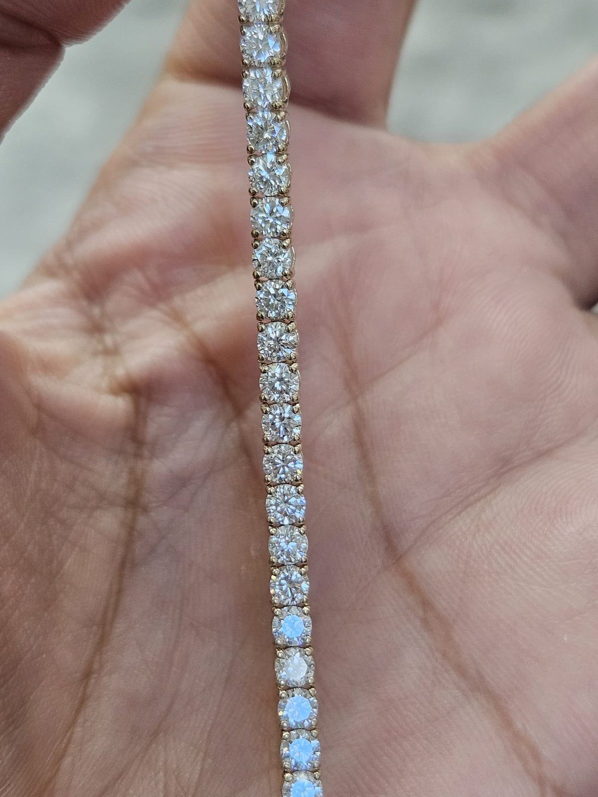4.7cttw Yellow Gold Lab Diamond 7" Tennis Bracelet