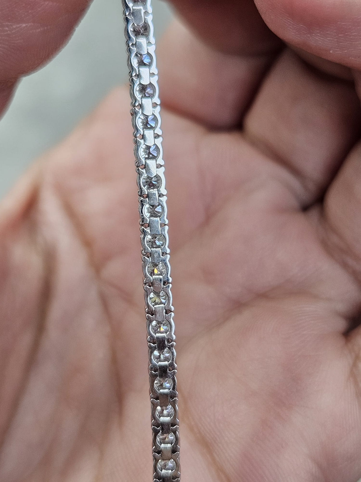 4.76cttw White Gold Lab Diamond 7" Tennis Bracelet
